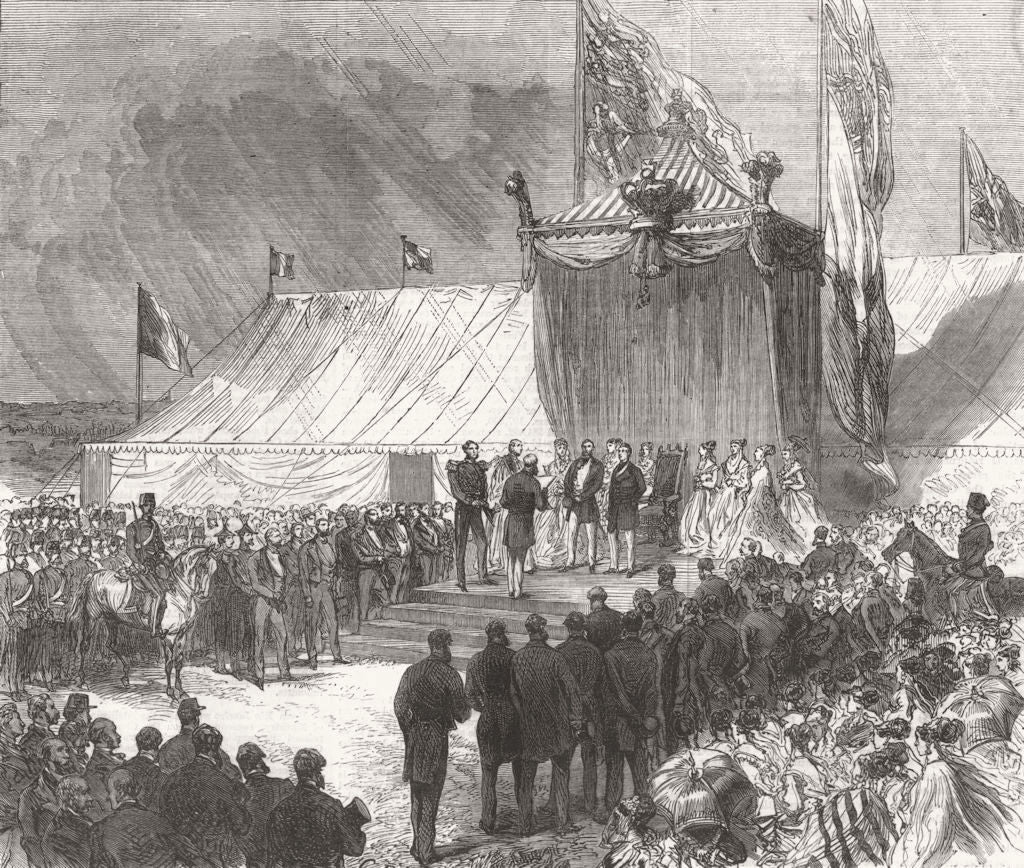 YORKS. Prince Arthur, Albert Park, Middlesborough 1868 old antique print